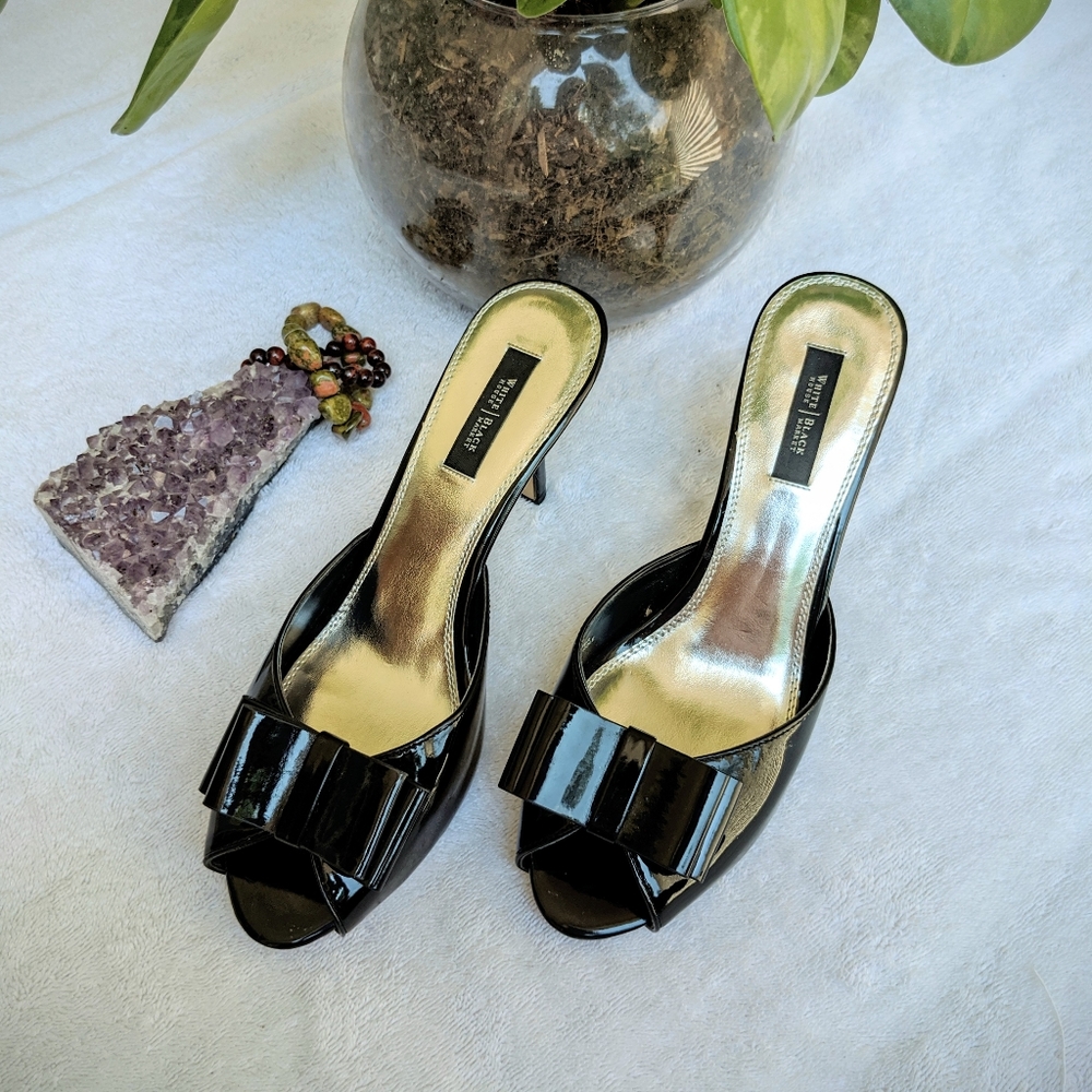 Black Bow Heels